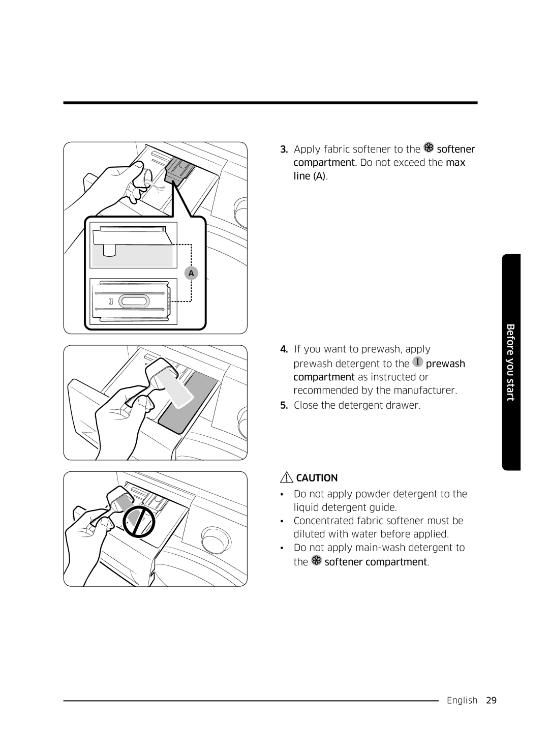 Samsung WW70K5210UW/LE, WW80K5410UW/EO, WW80K5410UW/LV, WW80K5210UW/LE, WW90K5410WW/LE, WW70K5410UW/LE manual English 29  